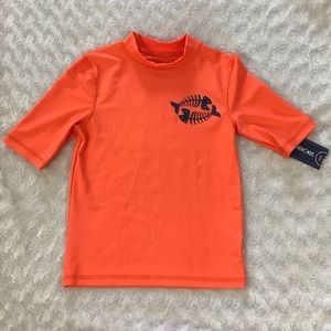 Cherokee Rashguard Short Sleeve Swim Shirt Orange